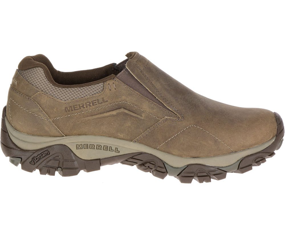 Merrell Slip Ons Męskie Oliwkowe - Moab Adventure Moc Wide Width - 847356-HSM